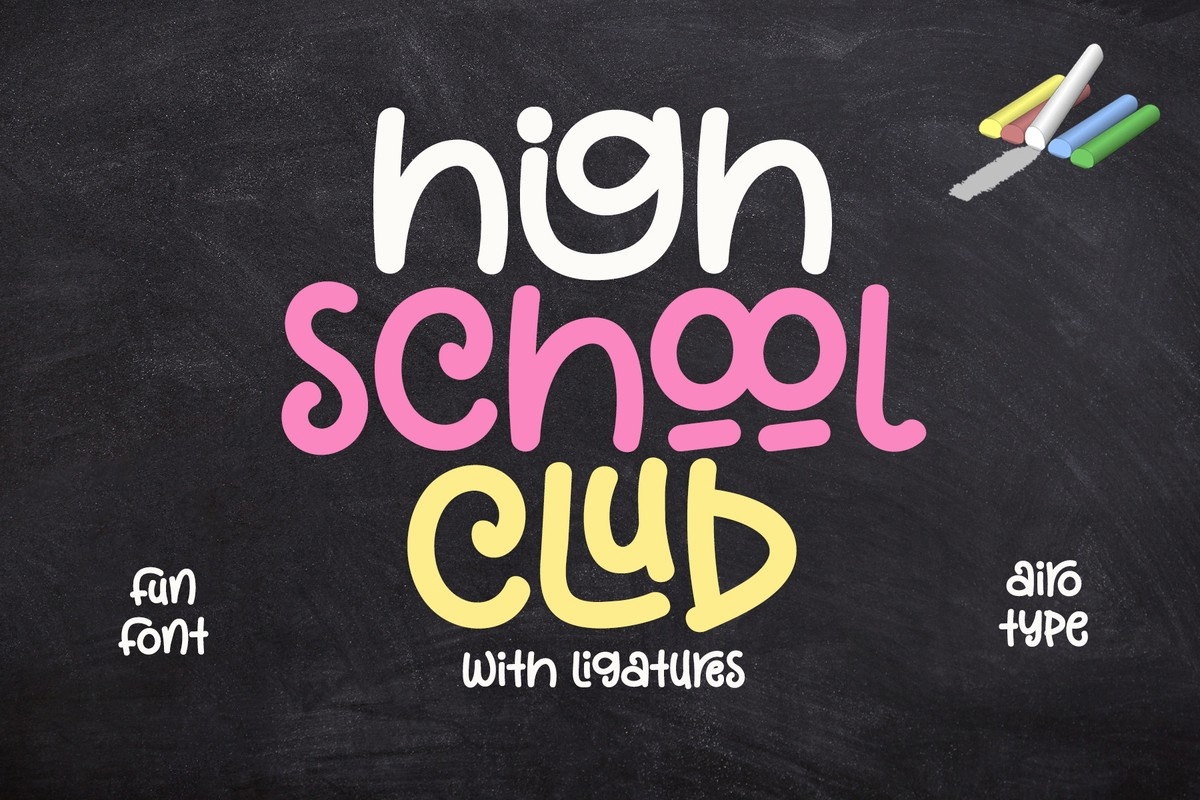 Шрифт High School Club