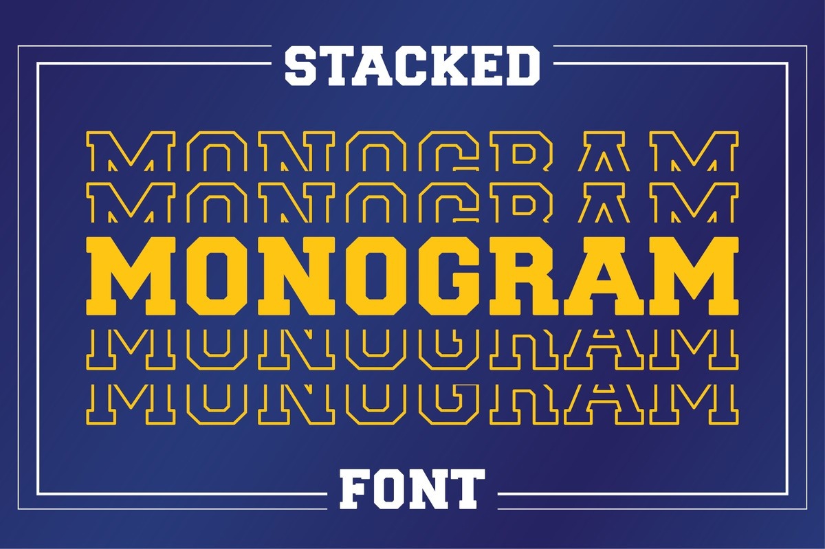 Шрифт Stacked Monogram