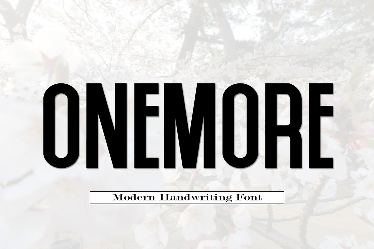 Шрифт Onemore