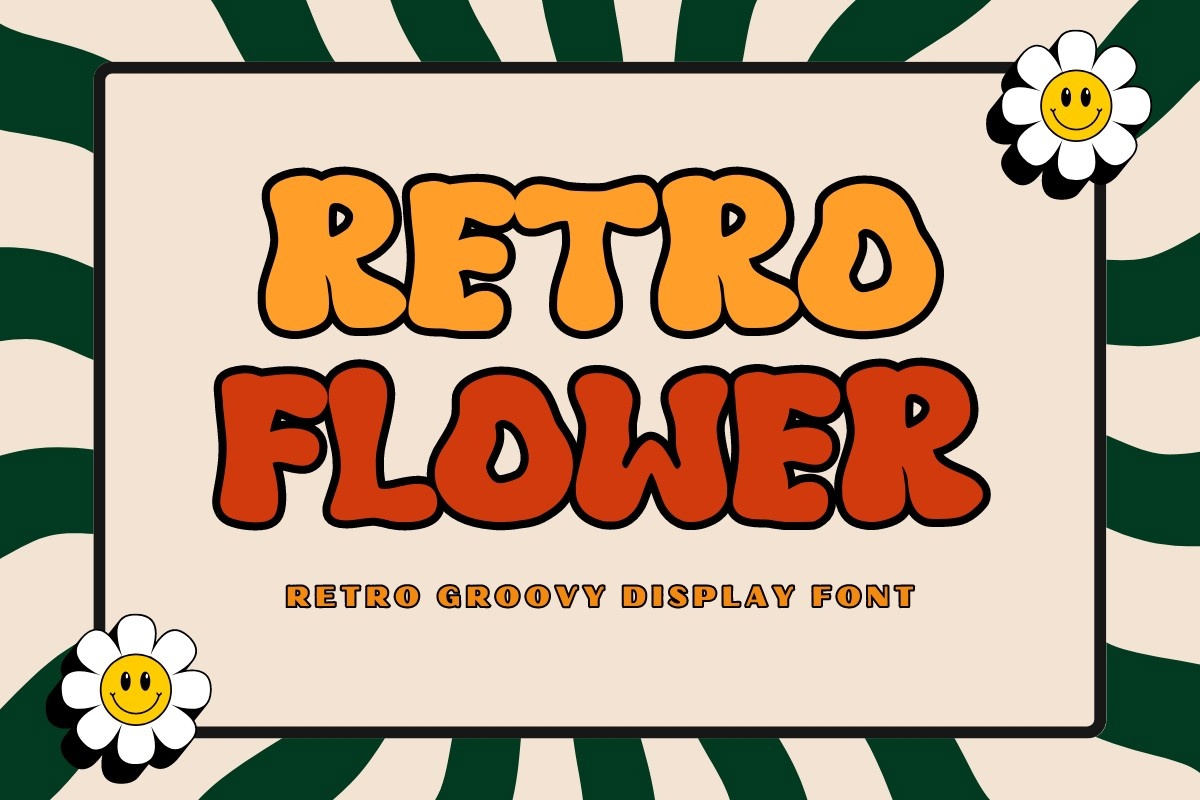 Шрифт Retro Flower
