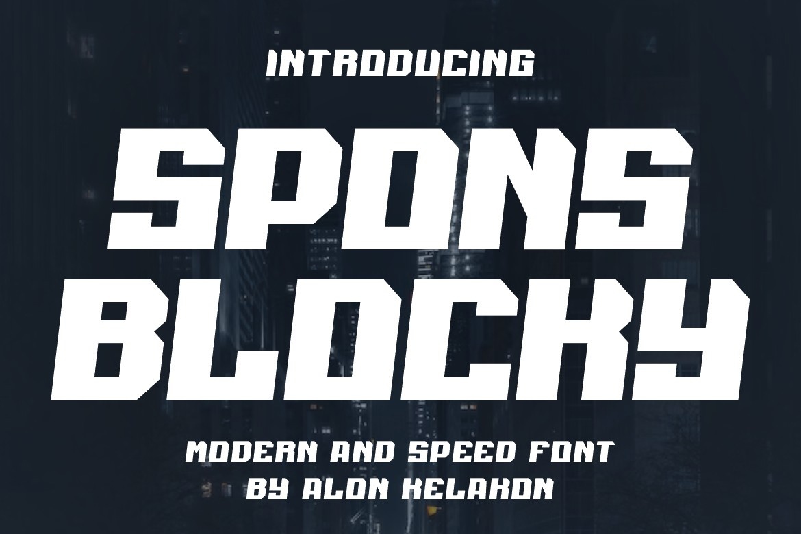 Шрифт Spons Blocky