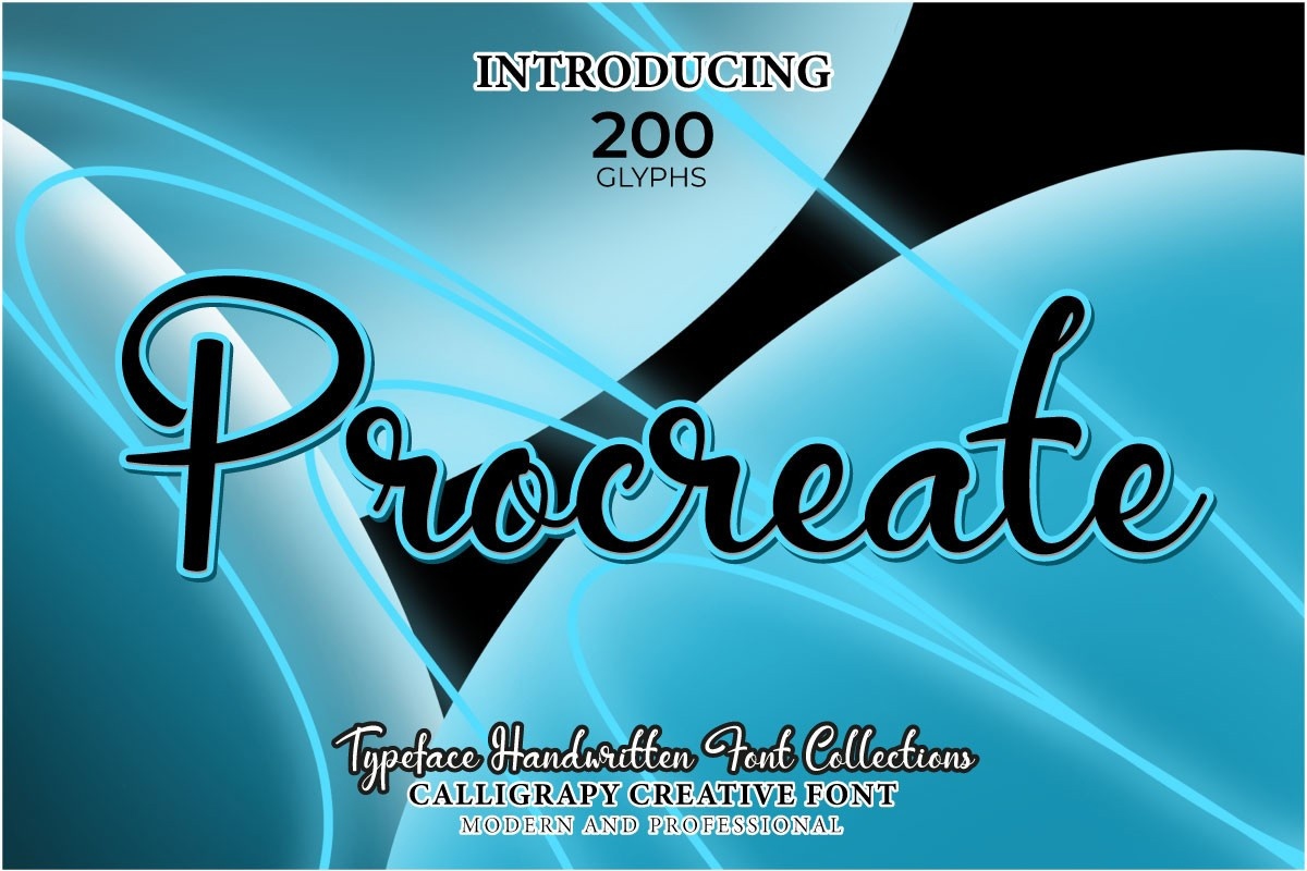 Шрифт Procreate
