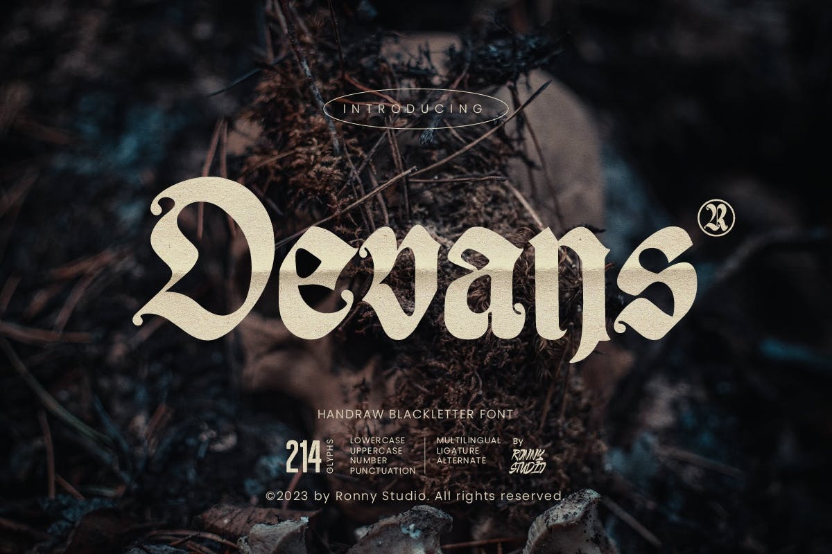 Шрифт Devans