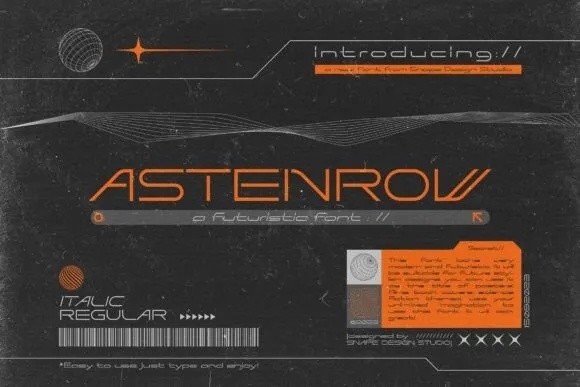 Шрифт Astenrow Futuristic