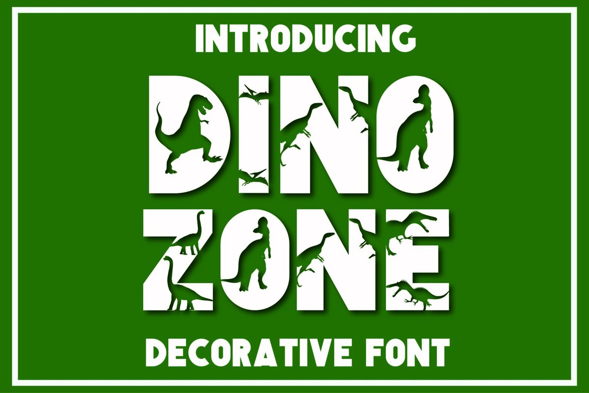 Шрифт Dinozone