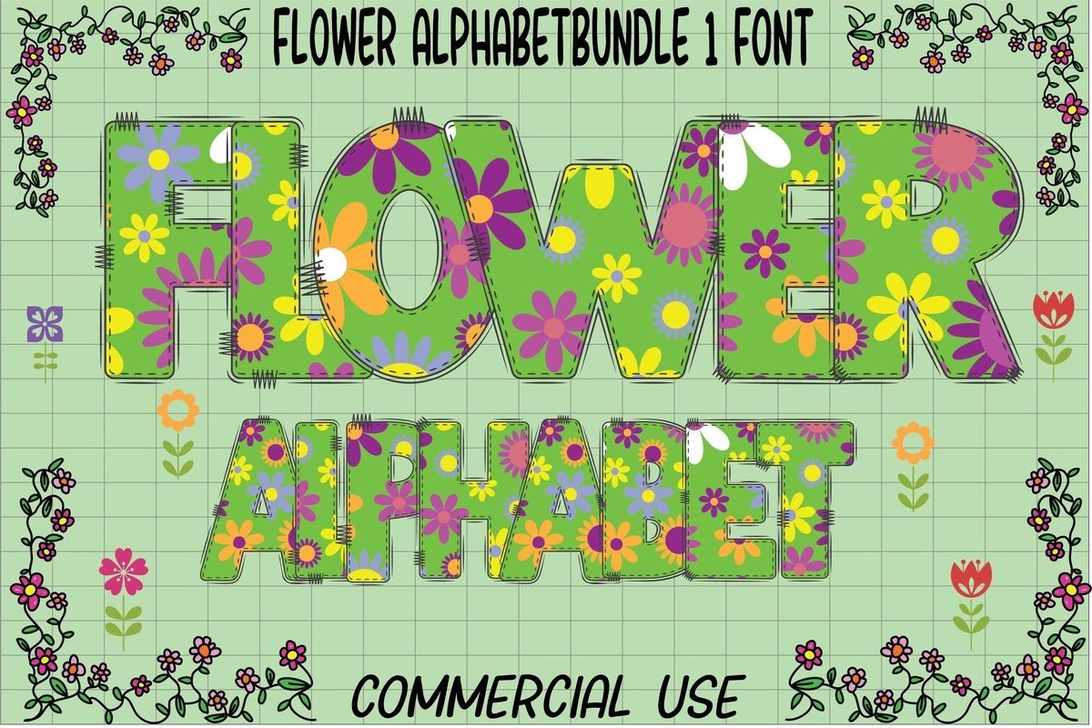 Шрифт Flower Alphabet