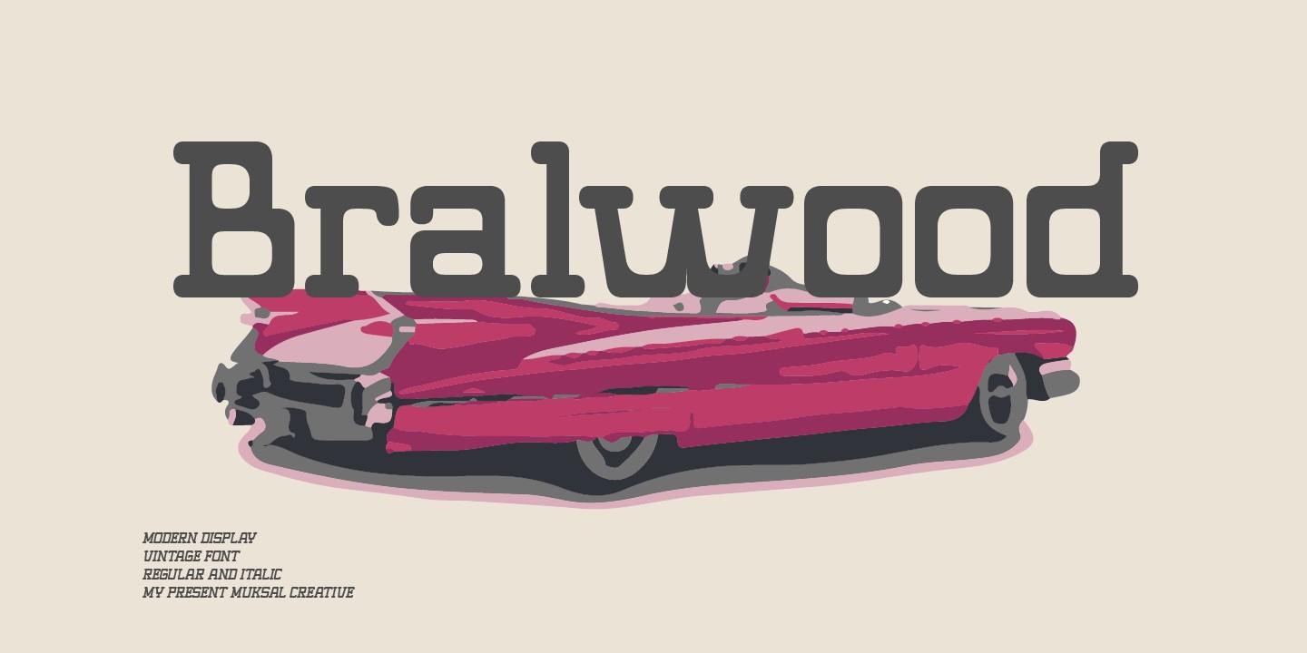 Шрифт Bralwood