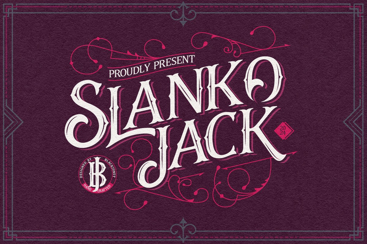 Шрифт Slanko Jack