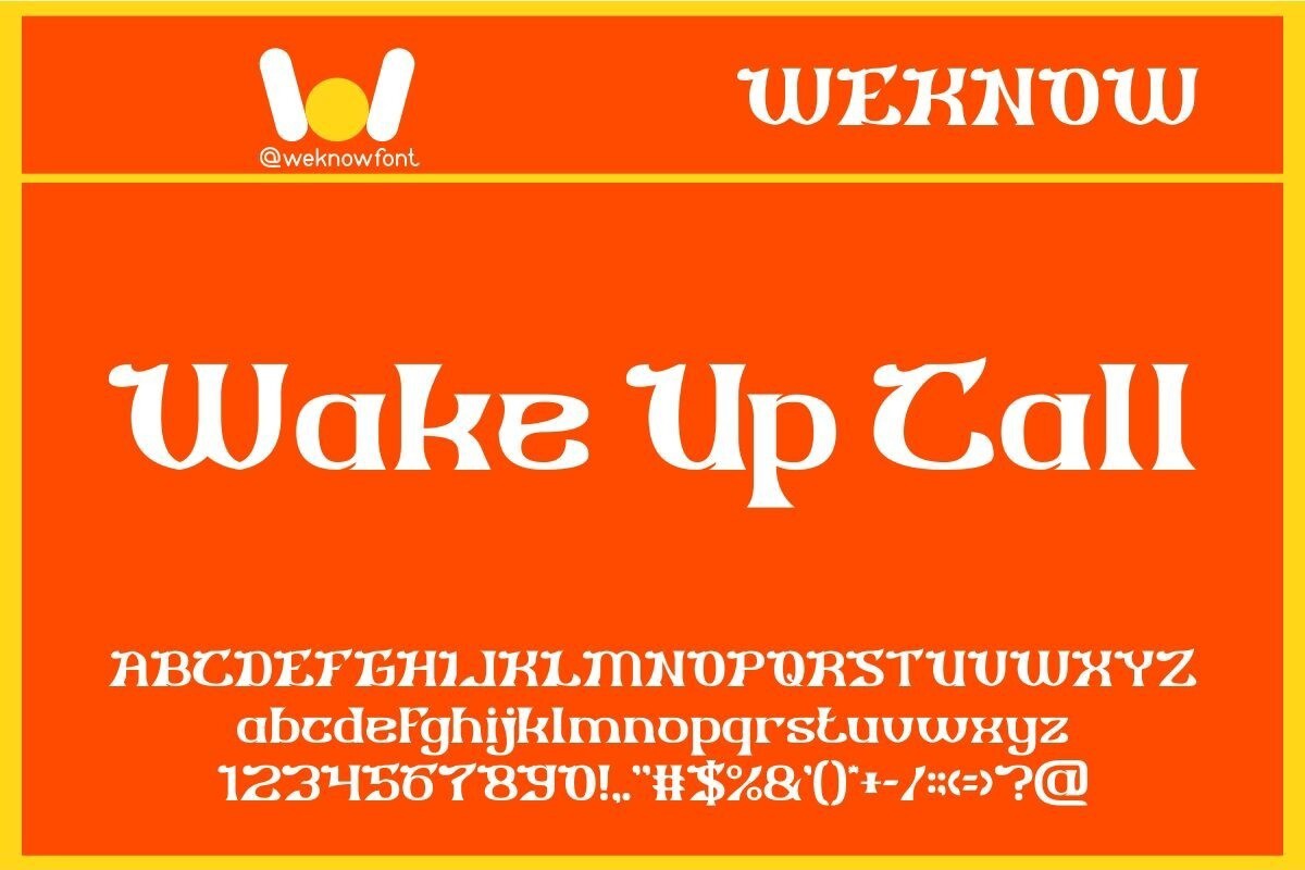 Шрифт Wake Up Call