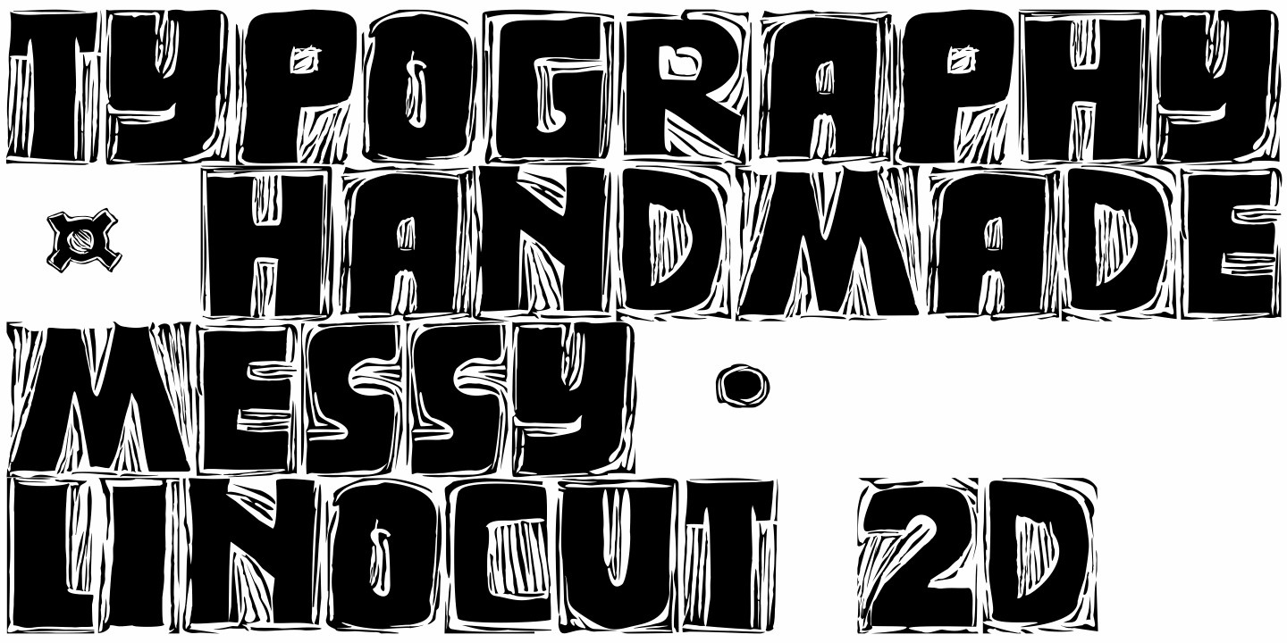 Шрифт Messy Linocut 2D