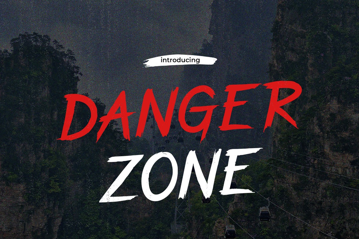 Шрифт Danger Zone