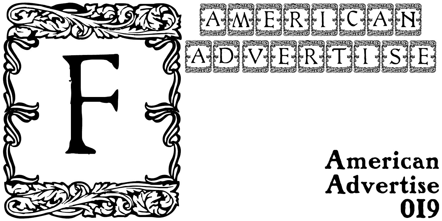 Шрифт American Advertise 019