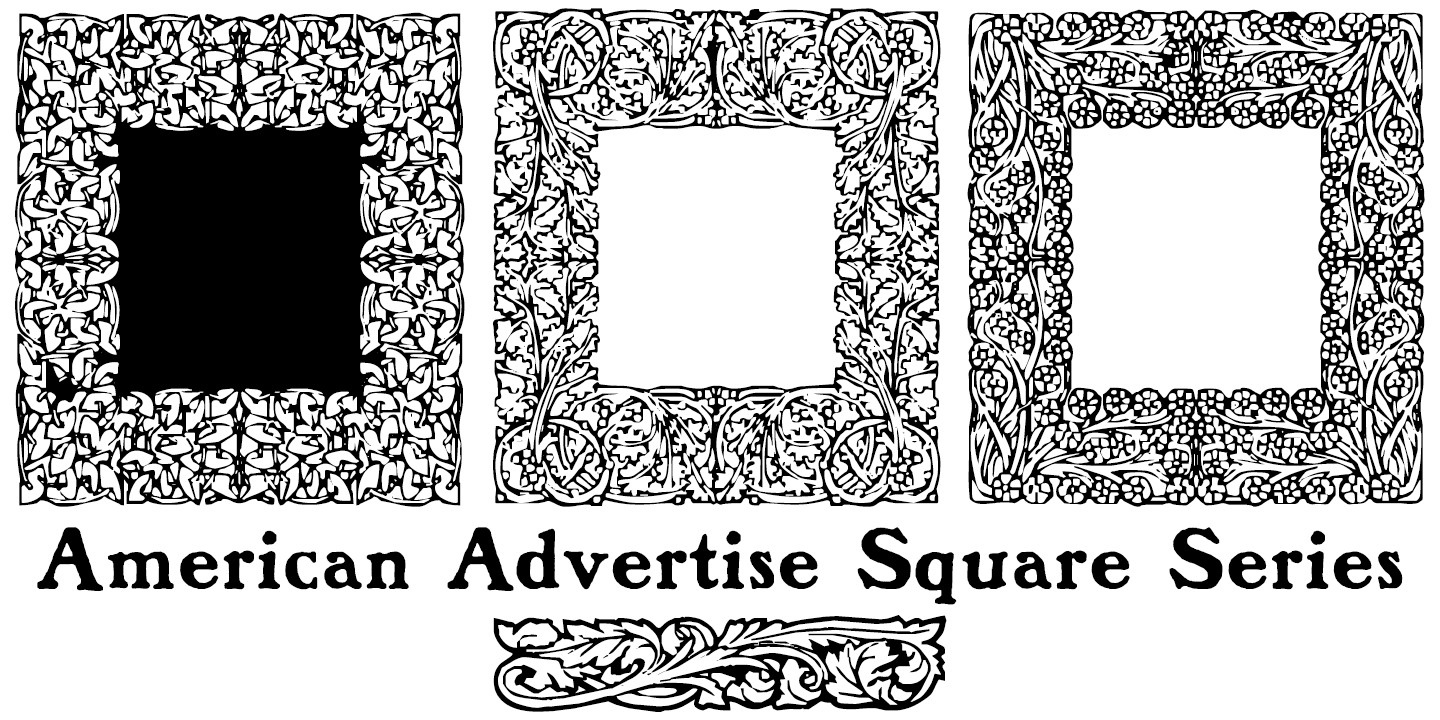 Шрифт American Advertise Square Series