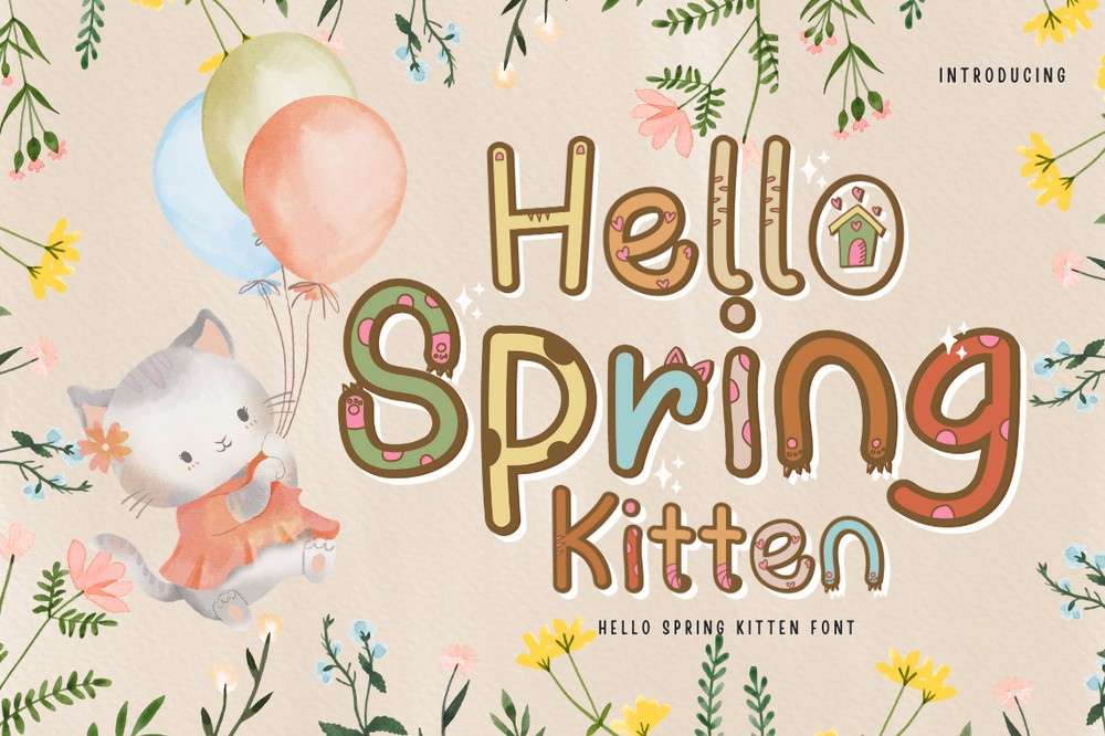Шрифт Hello Spring Kitten