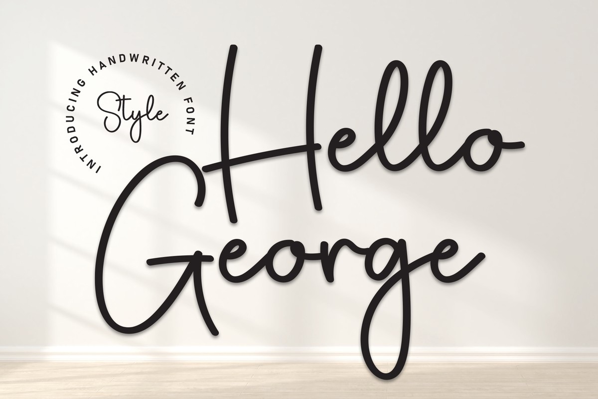 Шрифт Hello George