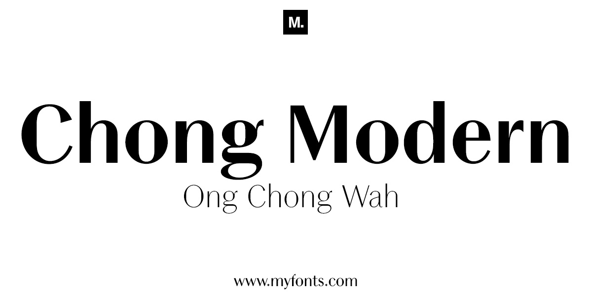Шрифт Chong Modern