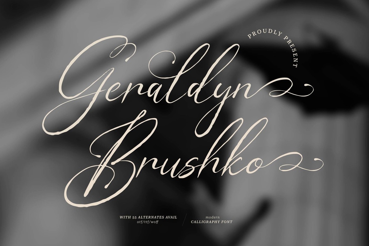 Шрифт Geraldyn Brushko