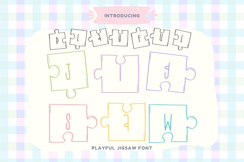 Шрифт Playful Jigsaw