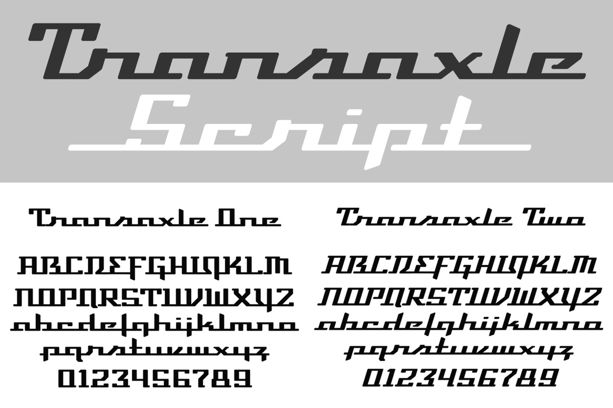 Шрифт Transaxle Script