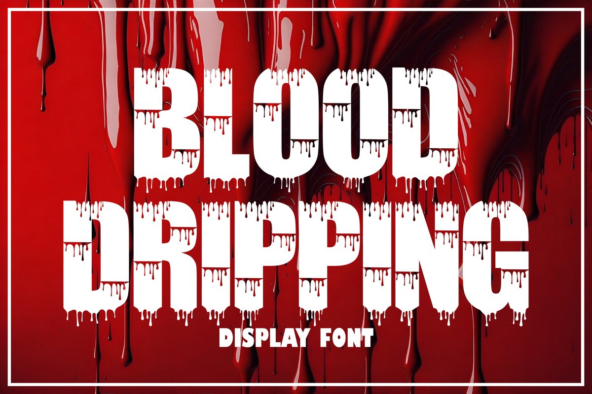 Шрифт Blood Dripping