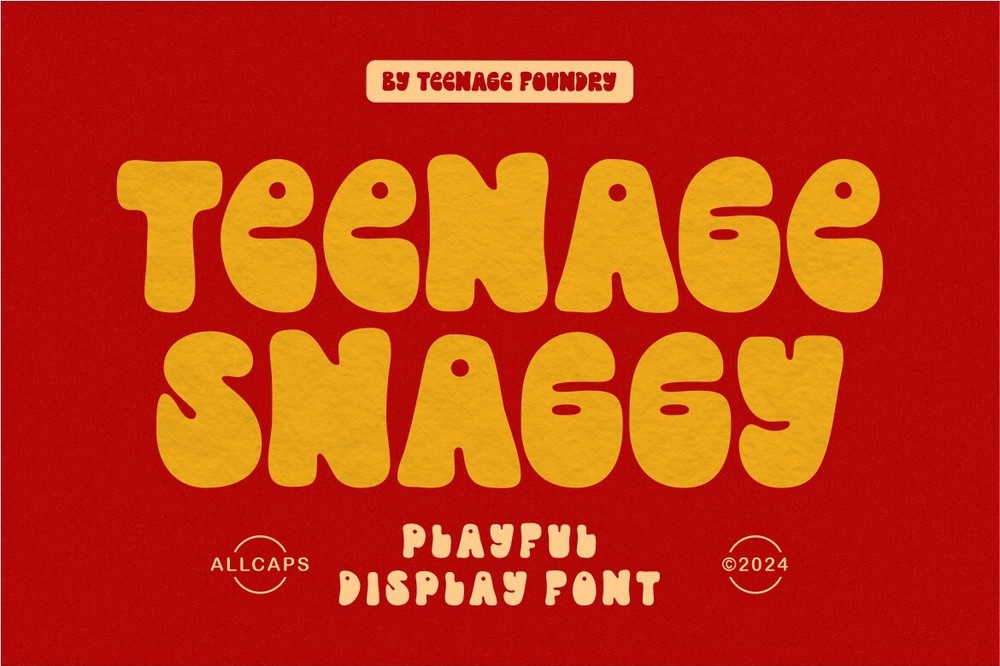Шрифт Teenage Snaggy