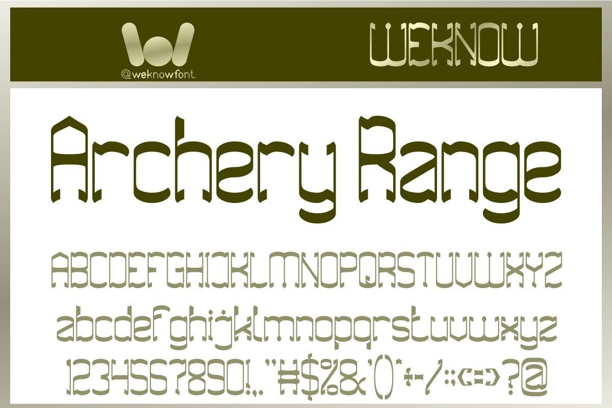 Шрифт Archery Range