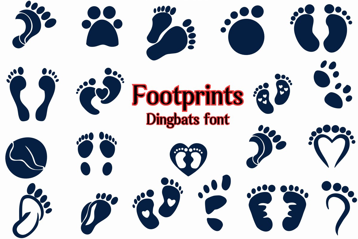 Шрифт Footprints