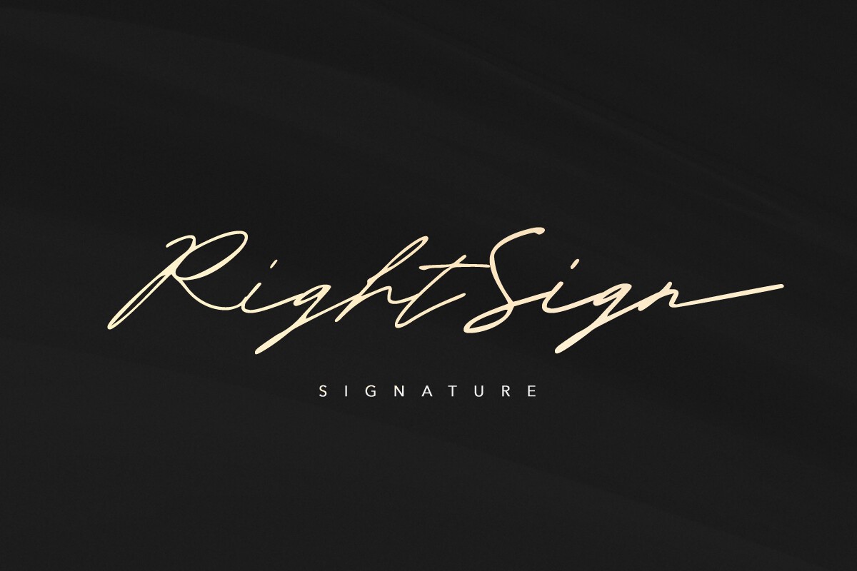 Шрифт Right Sign