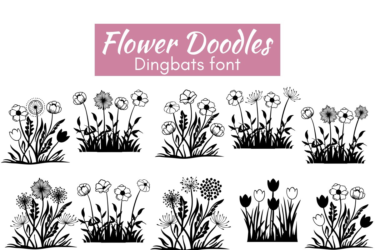 Шрифт Flower Doodles