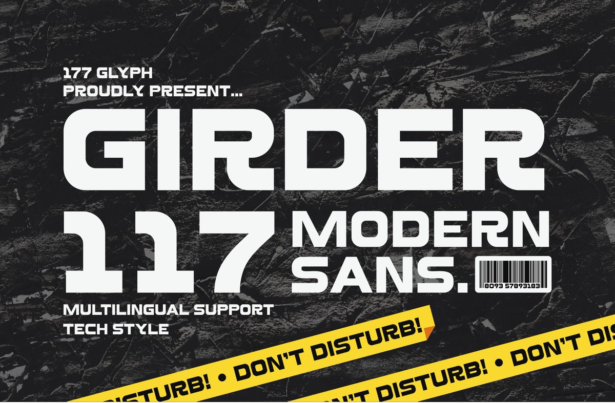 Шрифт Girder 117