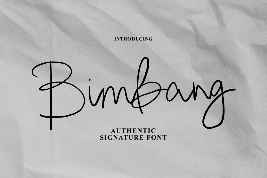 Шрифт Bimbang Signature