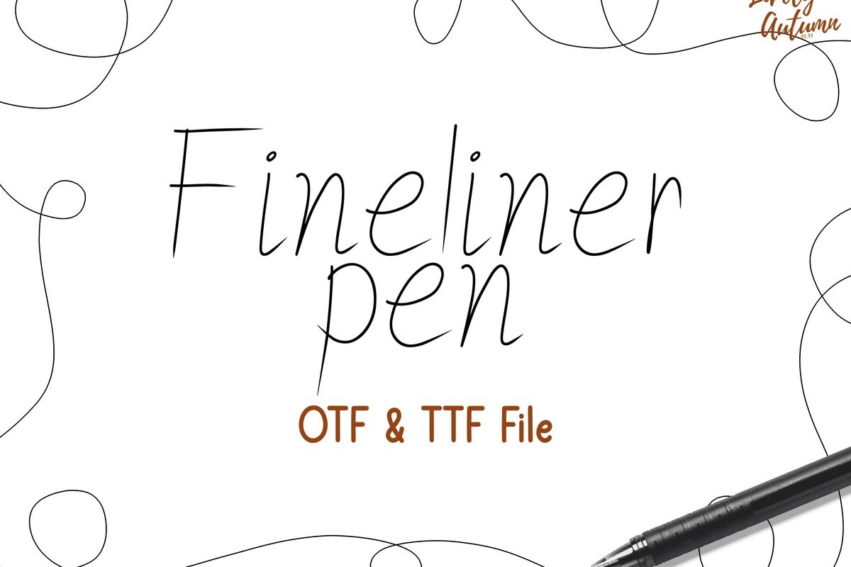 Шрифт Fineliner Pen