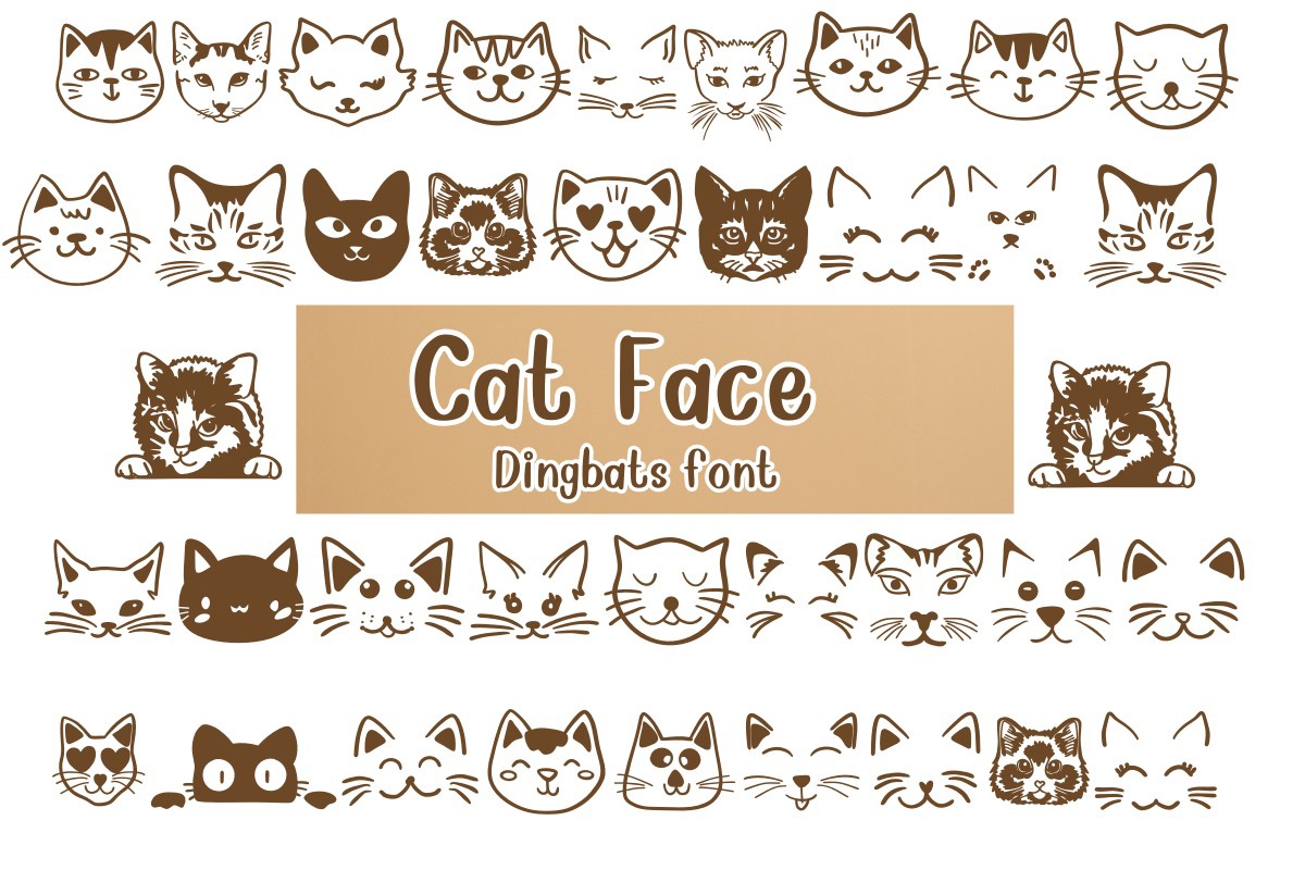 Шрифт Cat Face