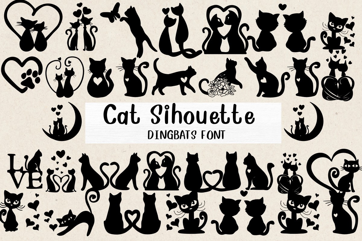 Шрифт Cat Silhouette