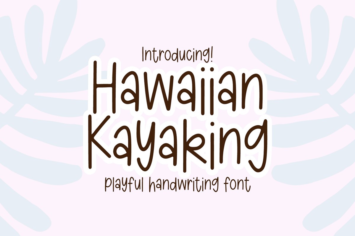 Шрифт BFC Hawaiian Kayakin