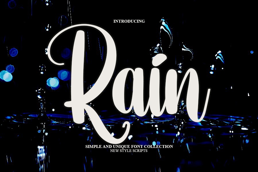 Шрифт Rain