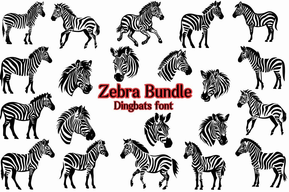 Шрифт Zebra Bundle