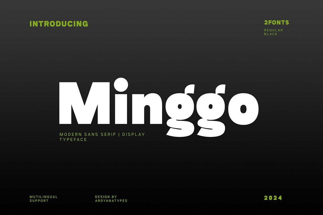 Шрифт Minggo