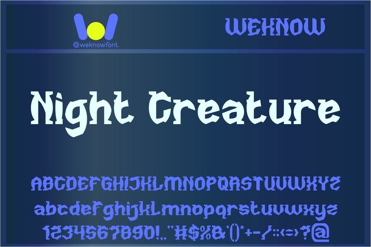 Шрифт Night Creature