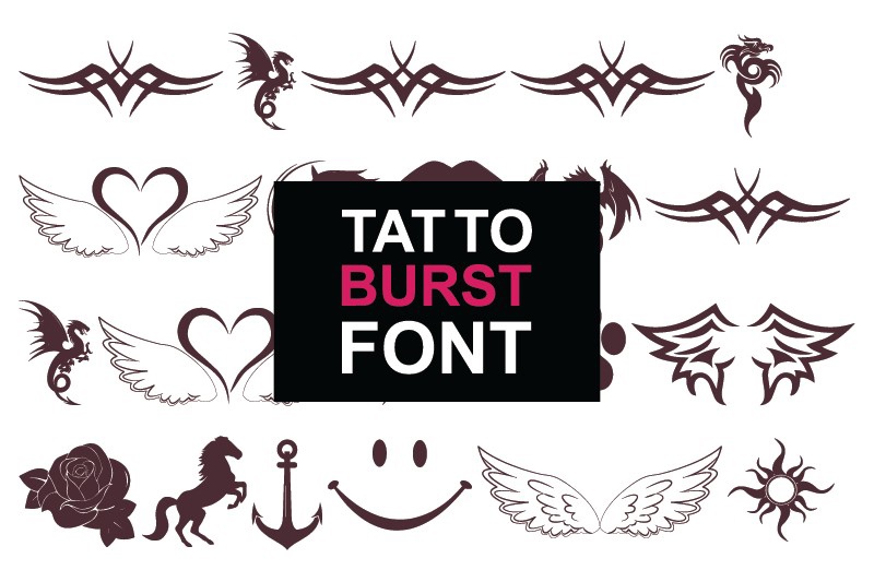 Шрифт Tatto Burst
