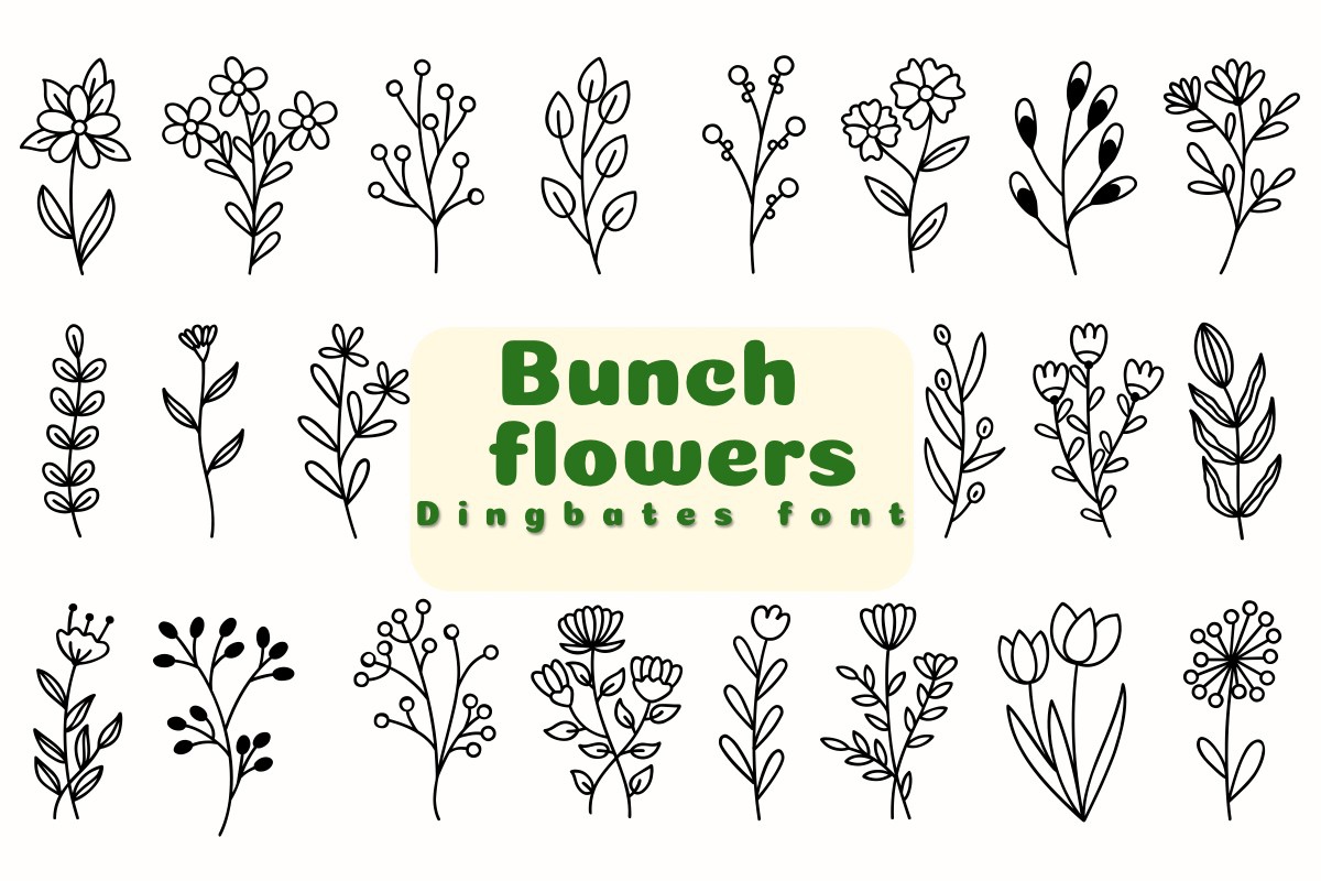 Шрифт Bunch Flowers
