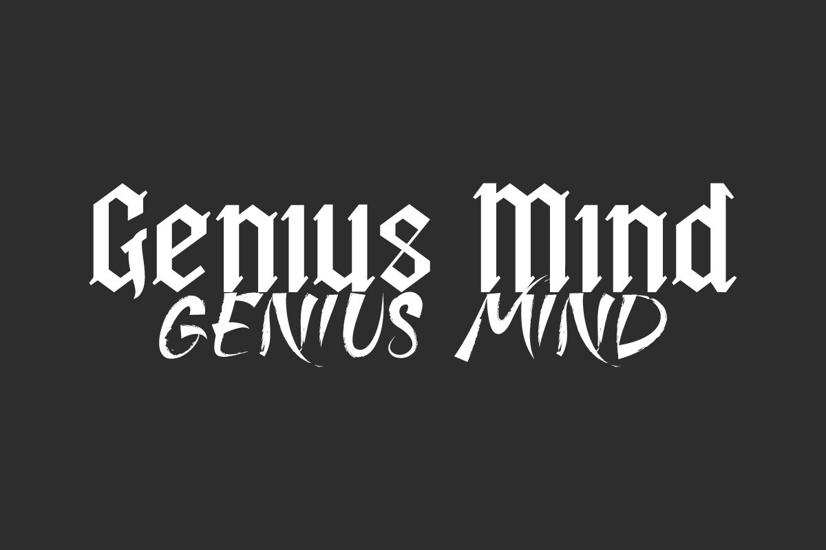 Шрифт Genius Mind