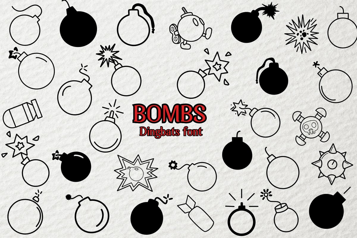 Шрифт Bombs