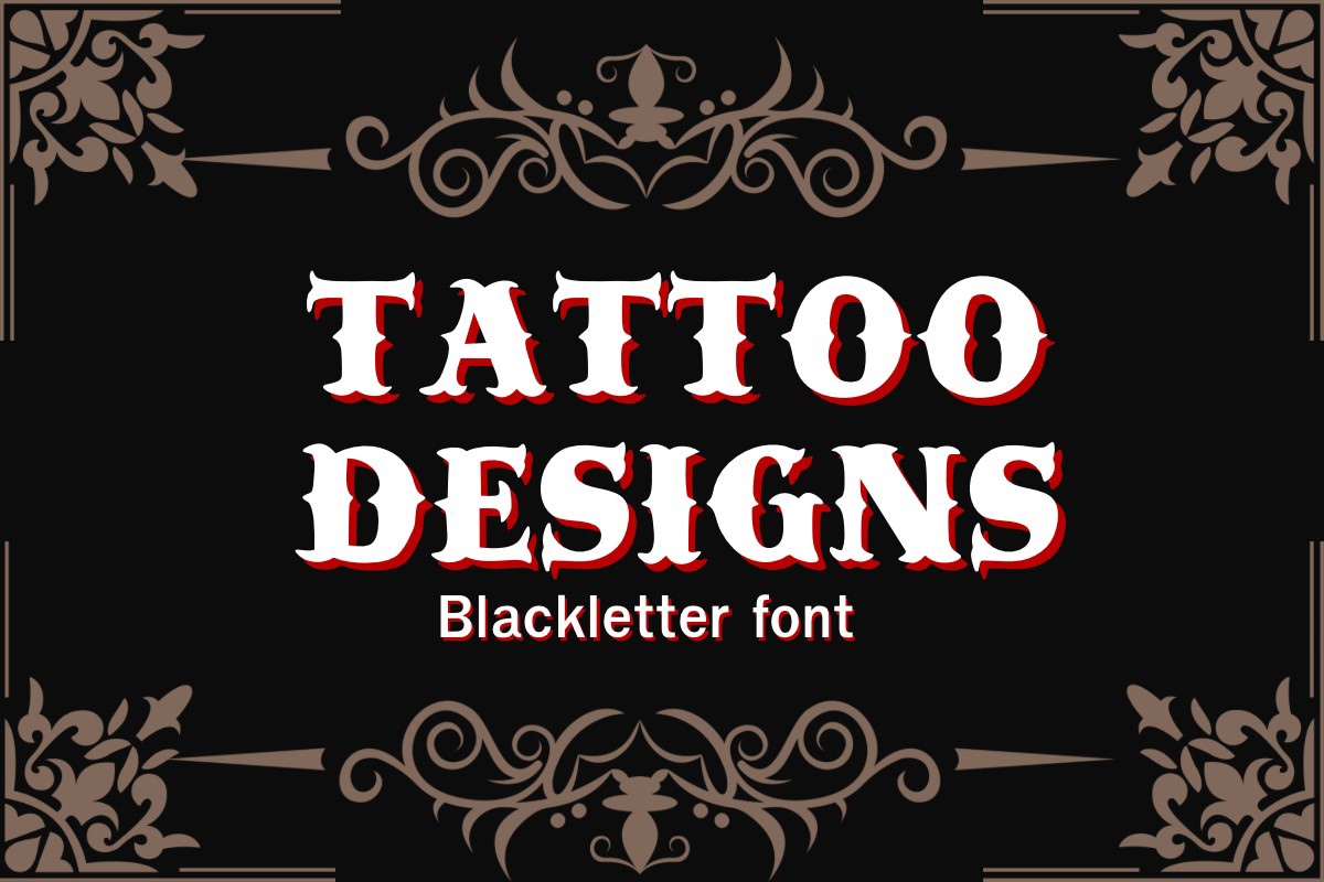 Шрифт Tattoo Designs