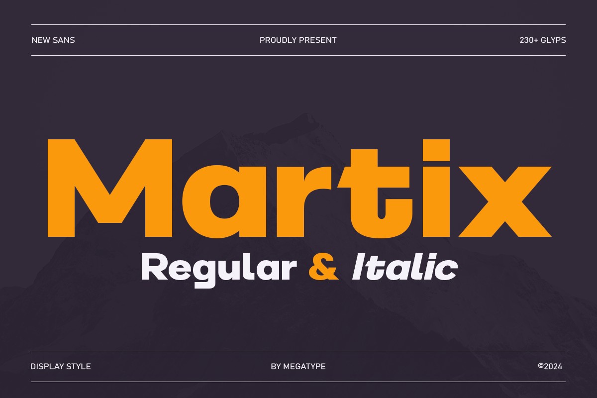 Шрифт Martix Sans Serif