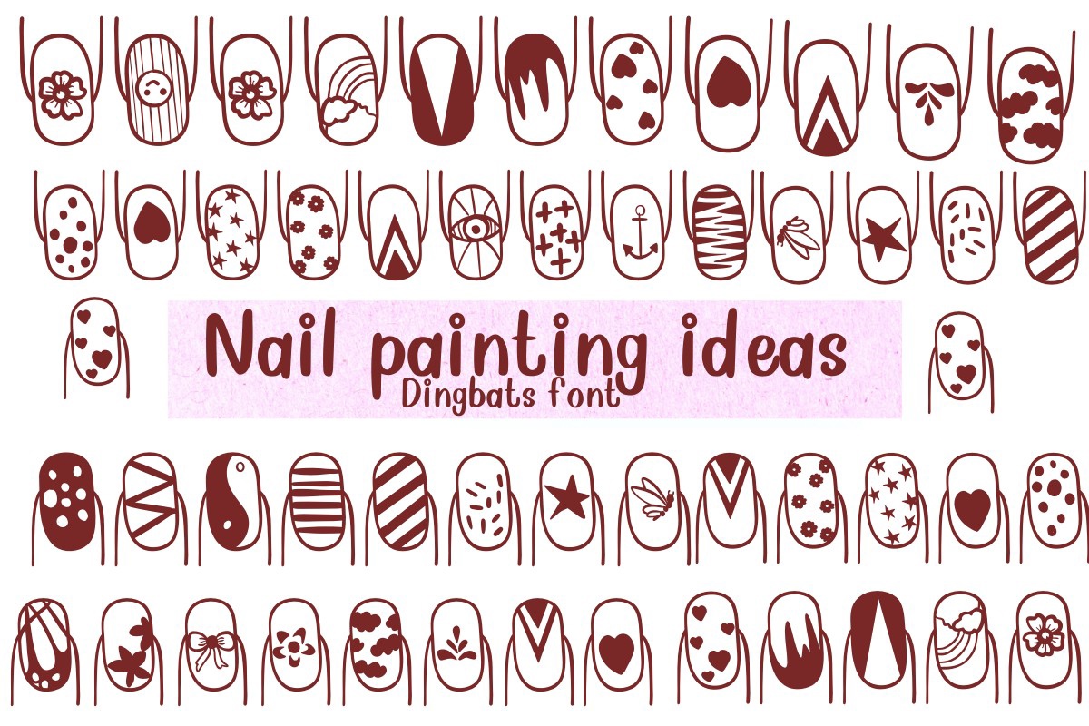 Шрифт Nail Painting Ideas