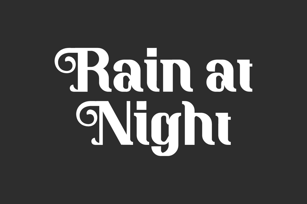 Шрифт Rain at Night