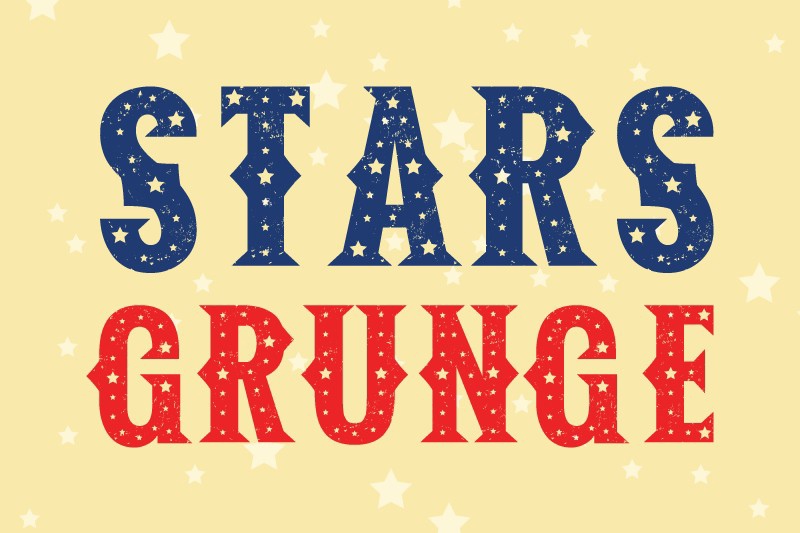 Шрифт Stars Grunge