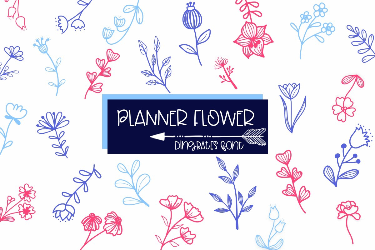 Шрифт Planner Flower