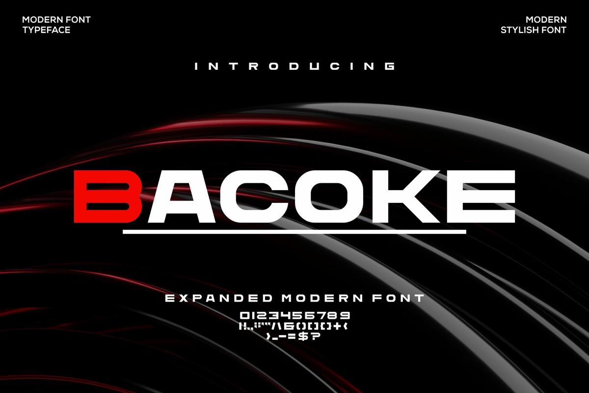 Шрифт Bacoke